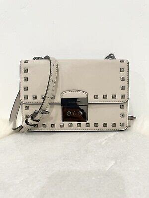 michael michael kors sloan stud small gusset crossbody cement